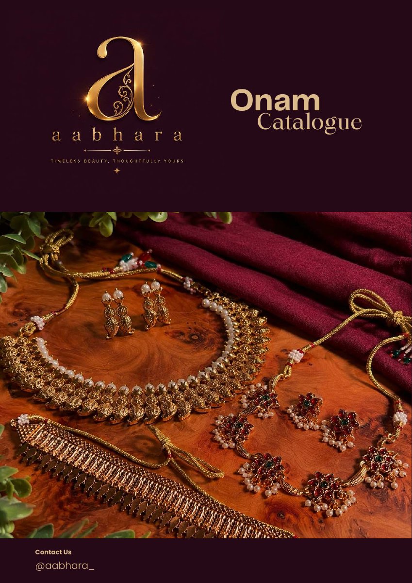Cover of the Aabhara Onam Collection 2026 catalogue